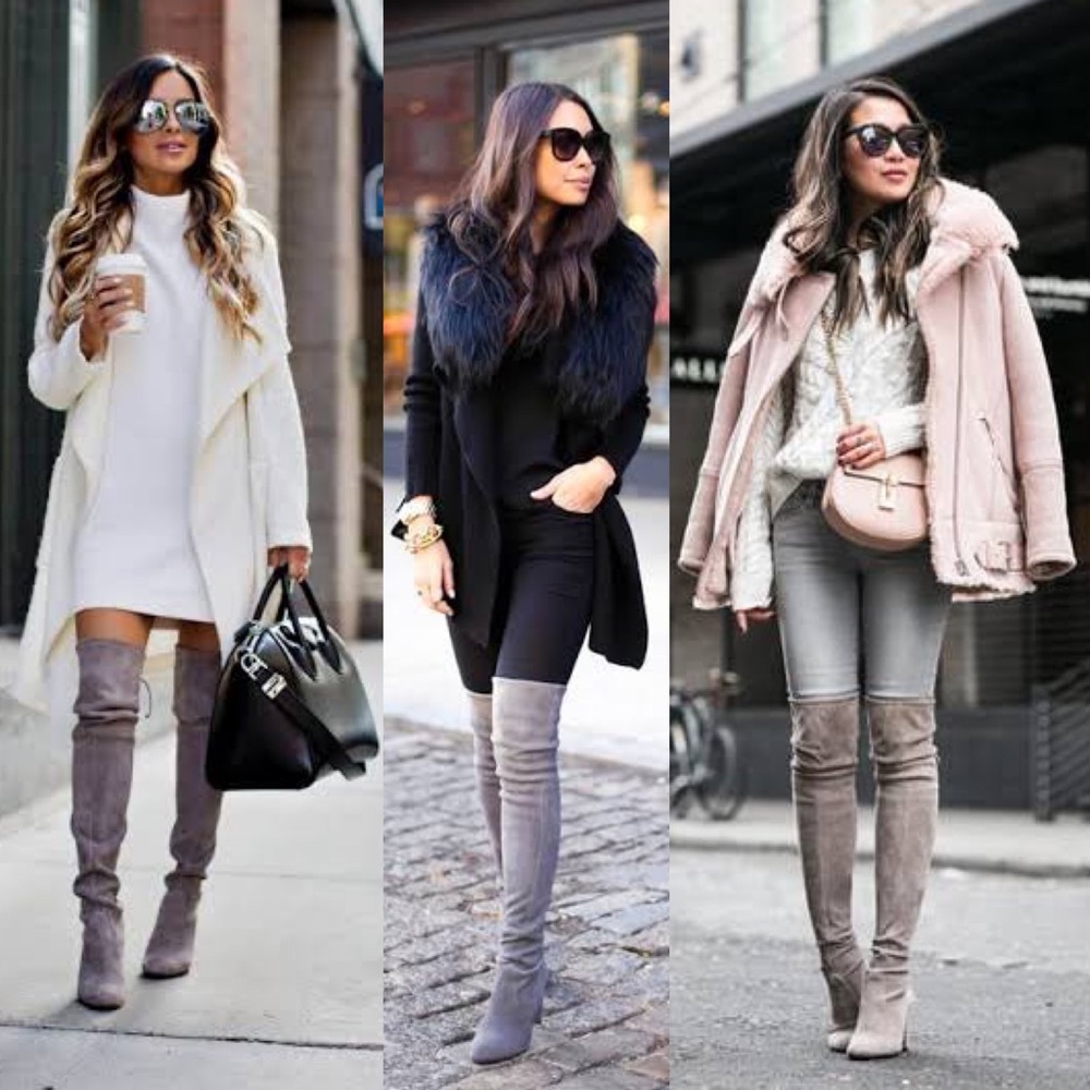 Bardot ➰ ladies grey suede knee high boots s6 - Picture 5 of 6